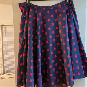 Bea Dot 1X Polka Dot Circle Skirt